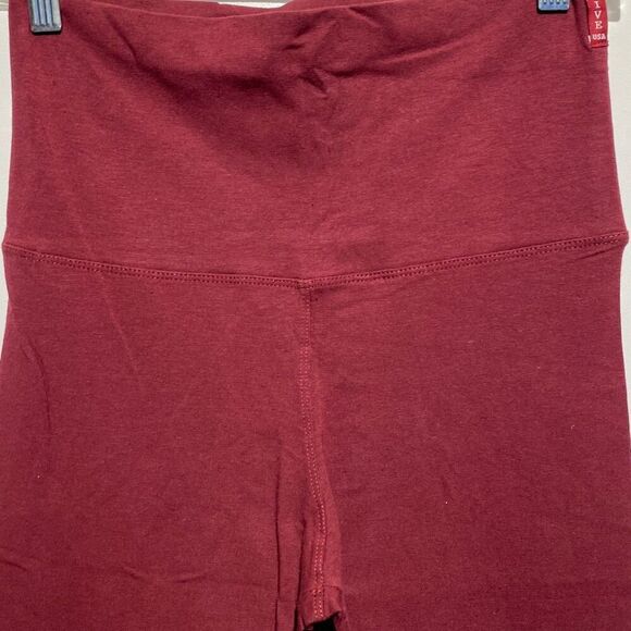 Active USA Women's Red Performance Stretch Knit Athletic Leggings Size Small - Picture 6 of 12